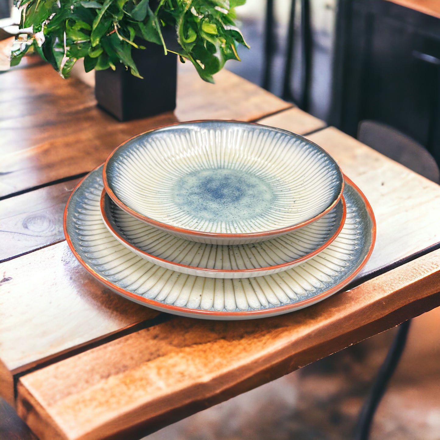 Blue Moon Shallow Bowl