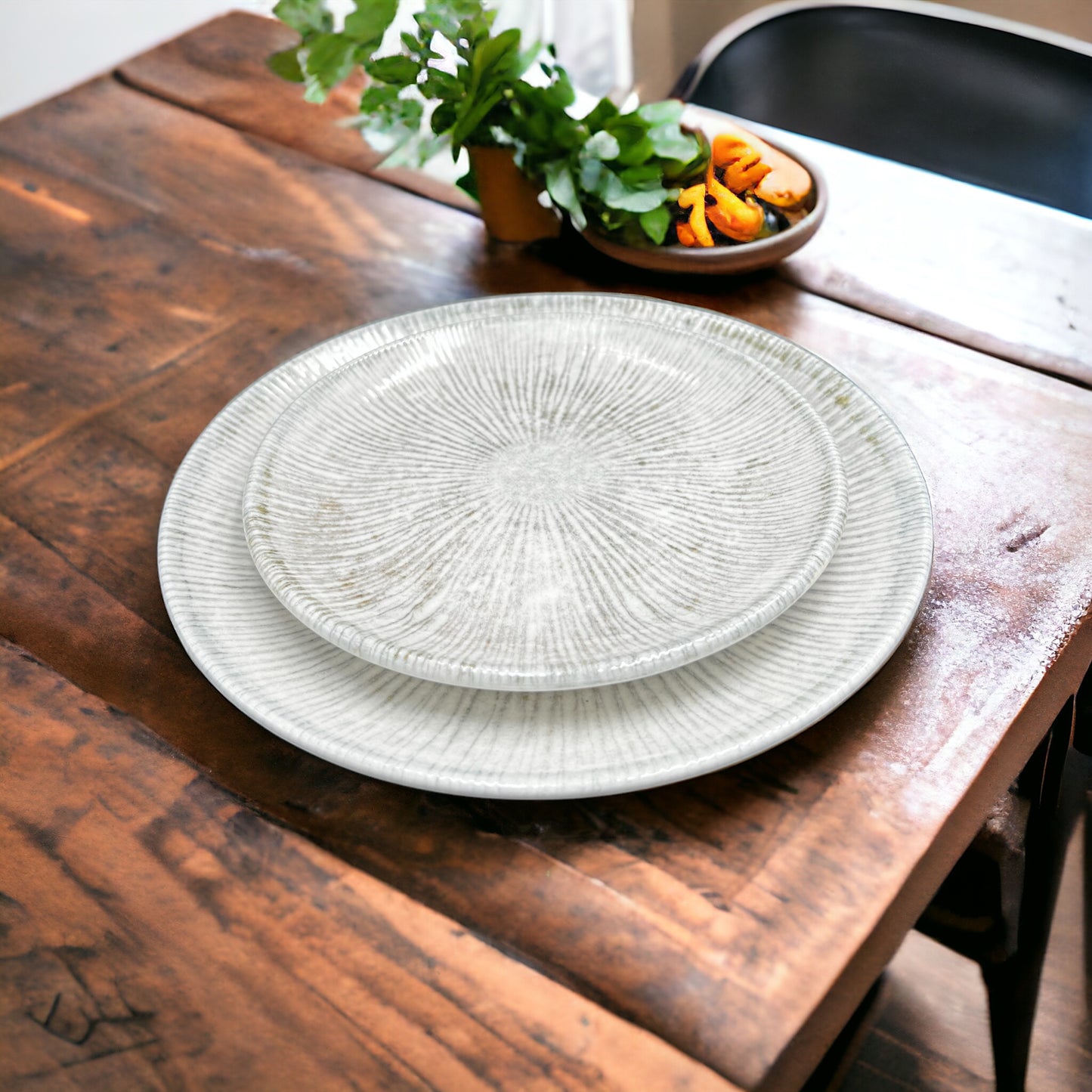 Grey Fossil Dinner Plate - Classic