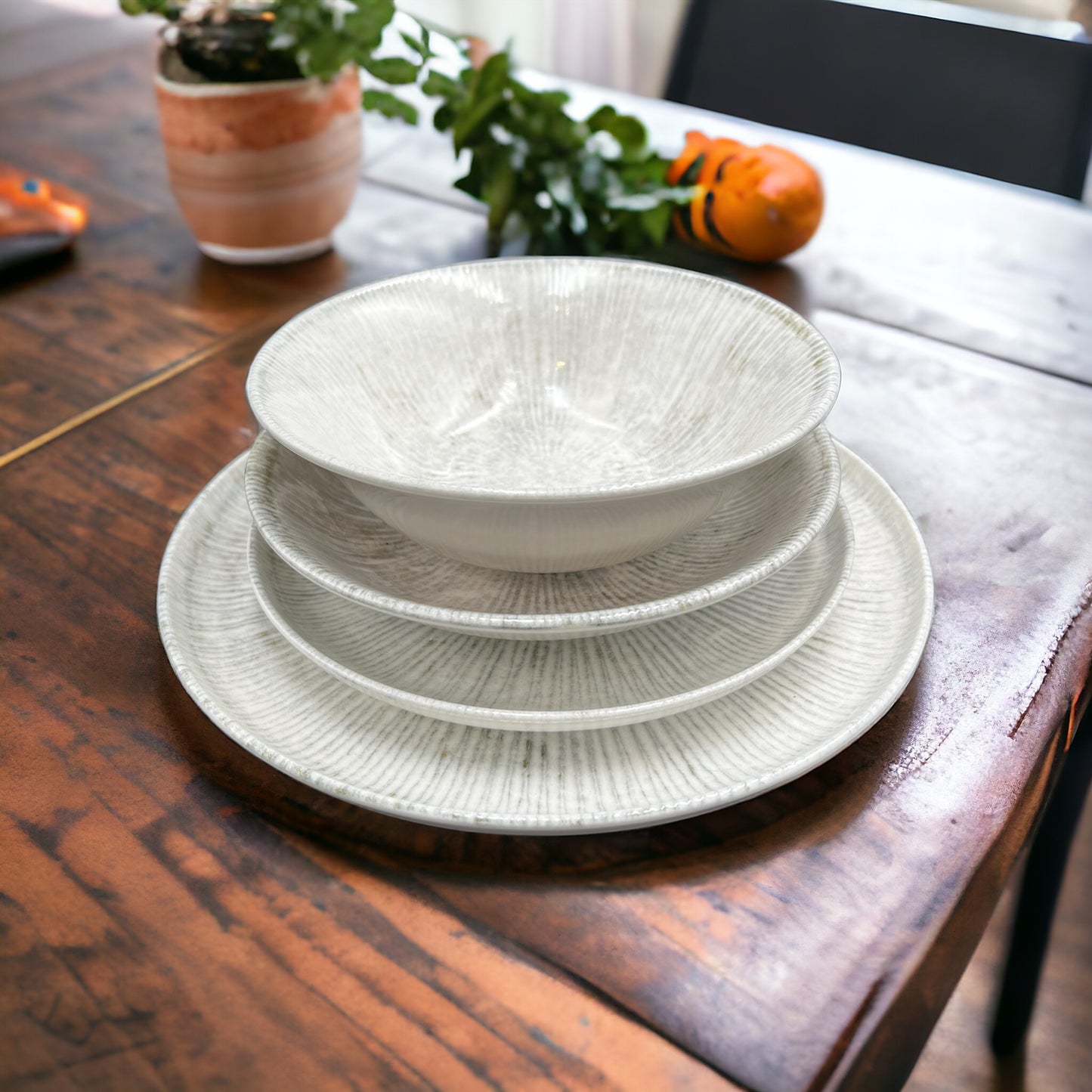 Grey Fossil Deep Bowl