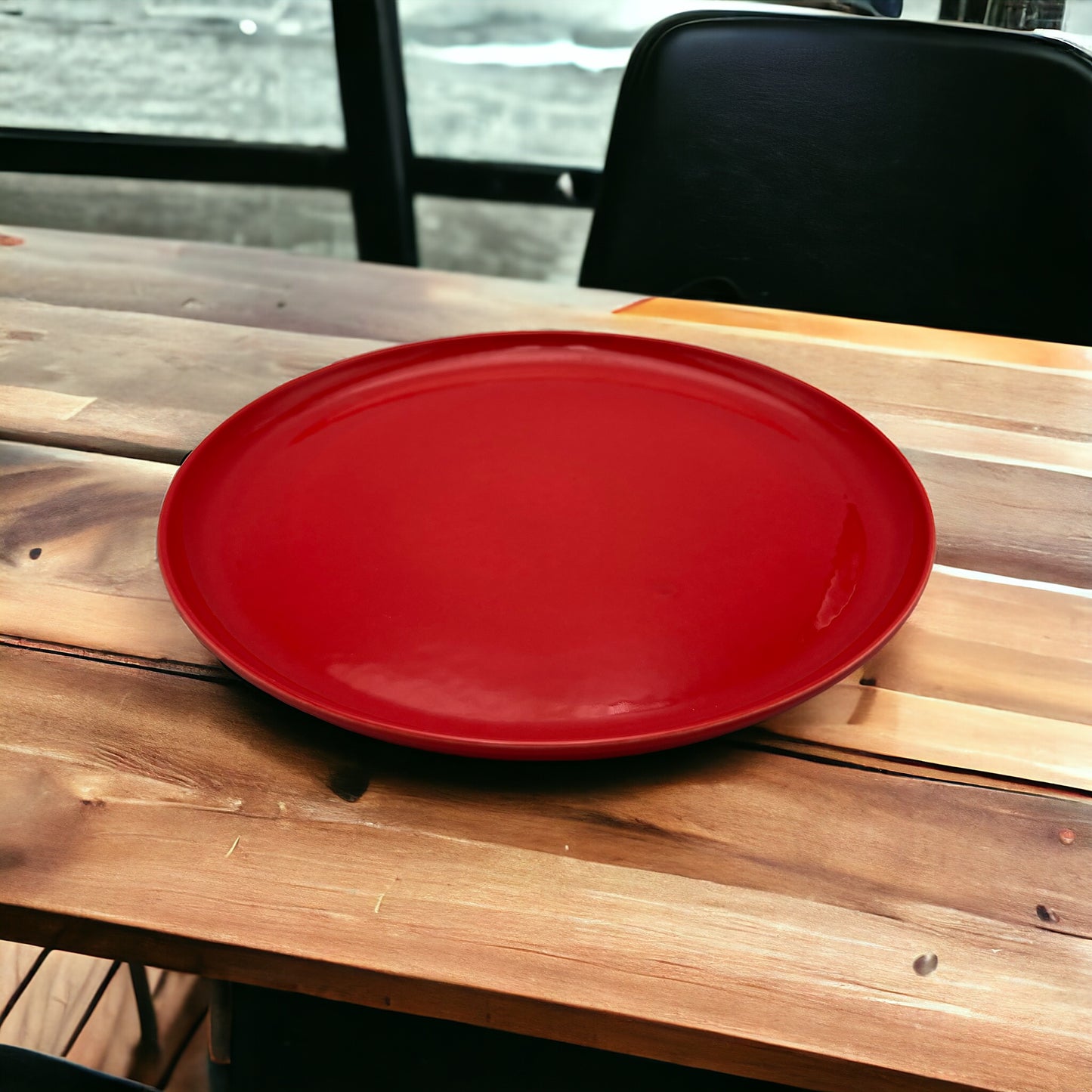 B-GRADE - Red Dinner Plate - Medium