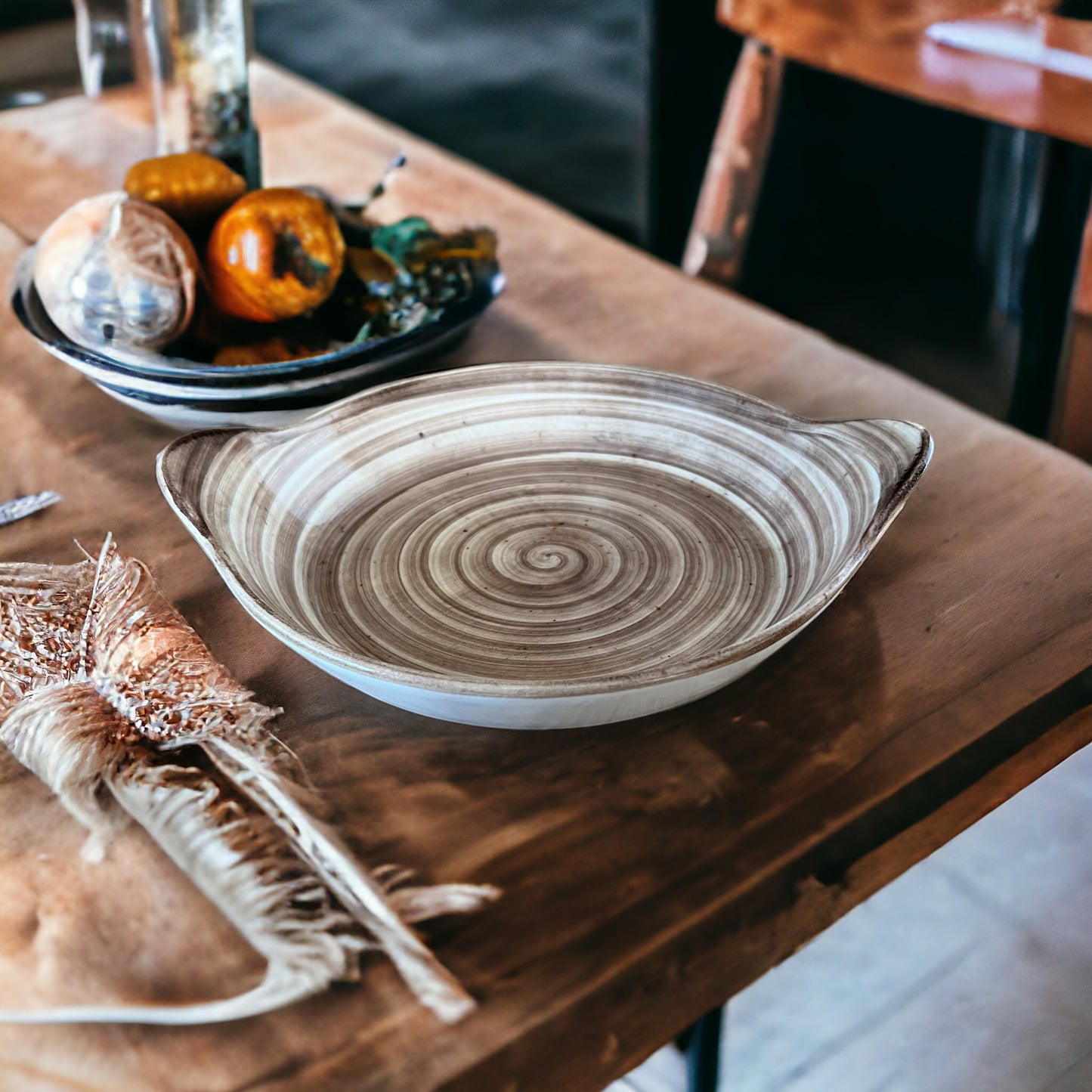 Chocolate Round Eared Dish - Small