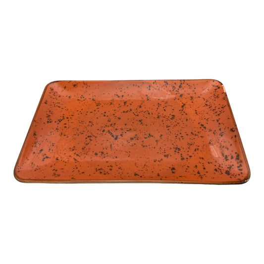 Orange Speckled Serving Platter - Large