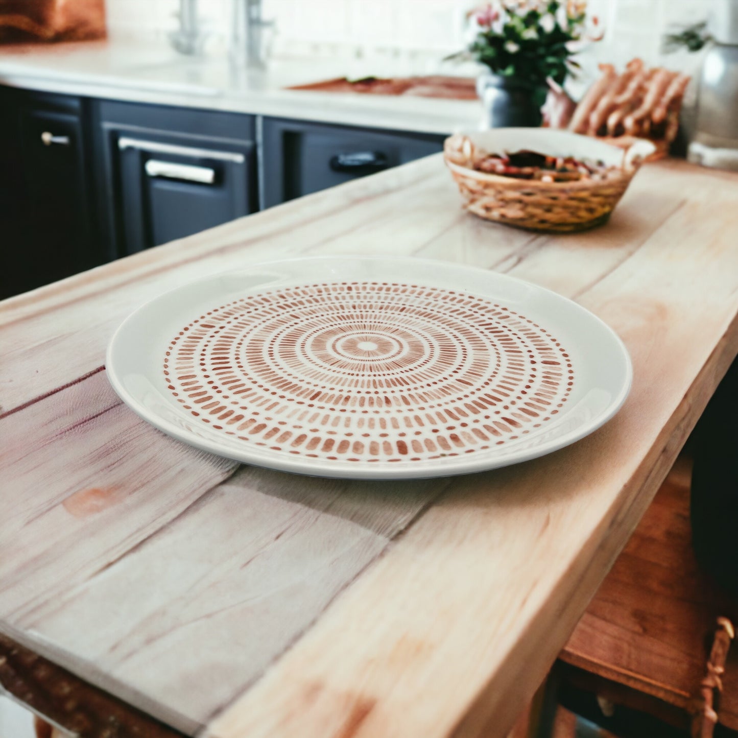 Orange Fossil Dinner Plate - Medium