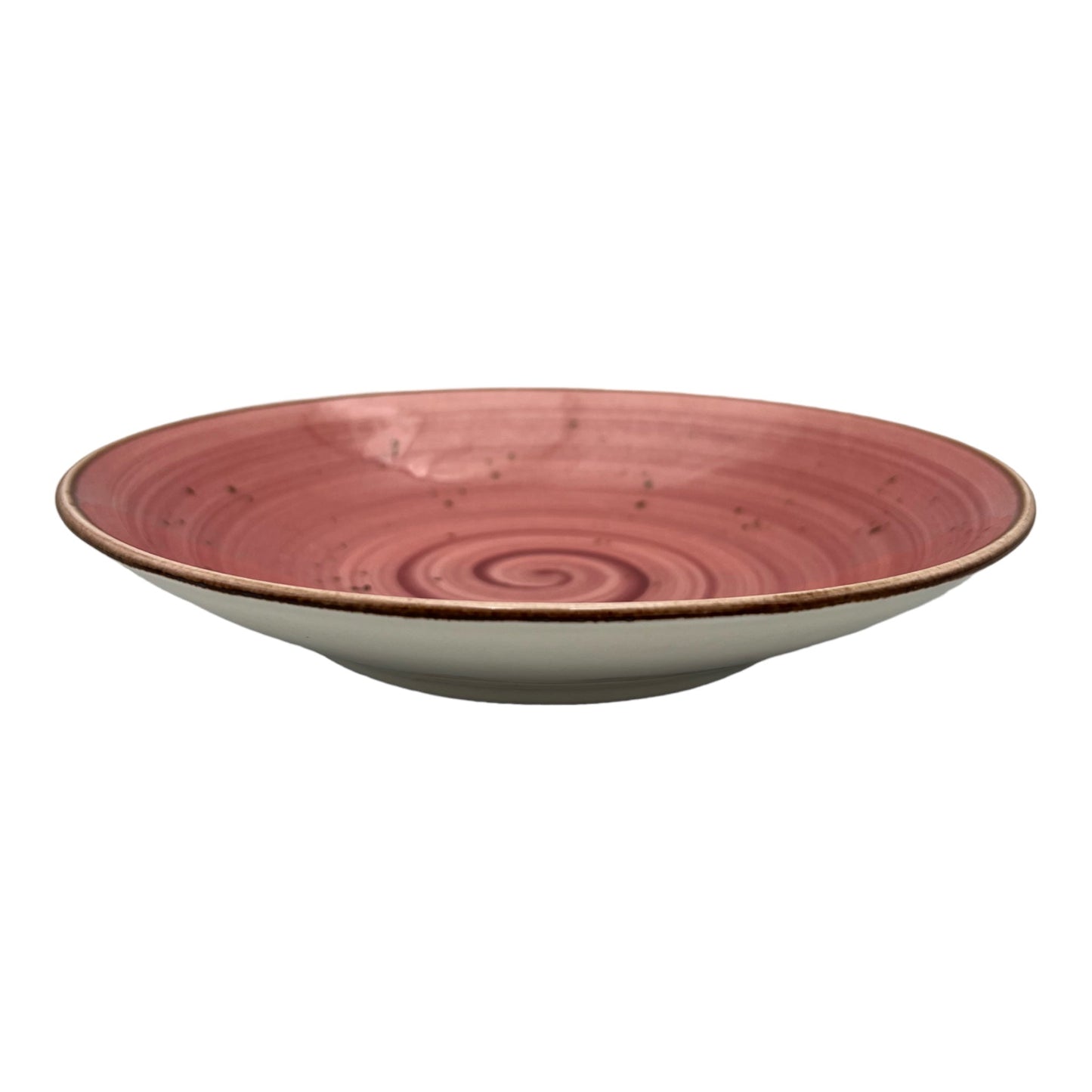 B-GRADE - Pink Speckled Spiral Pasta Bowl - Small