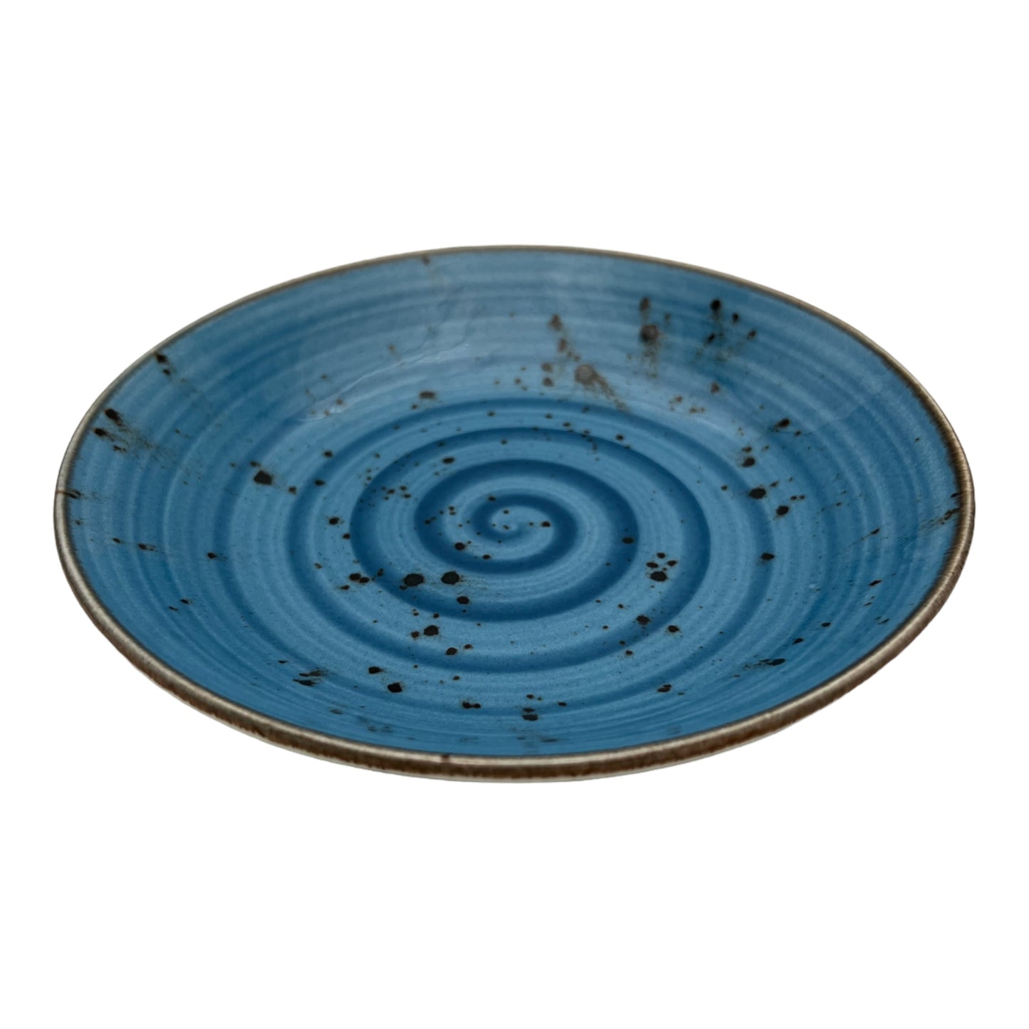 Blue Speckled Spiral Dessert Bowl