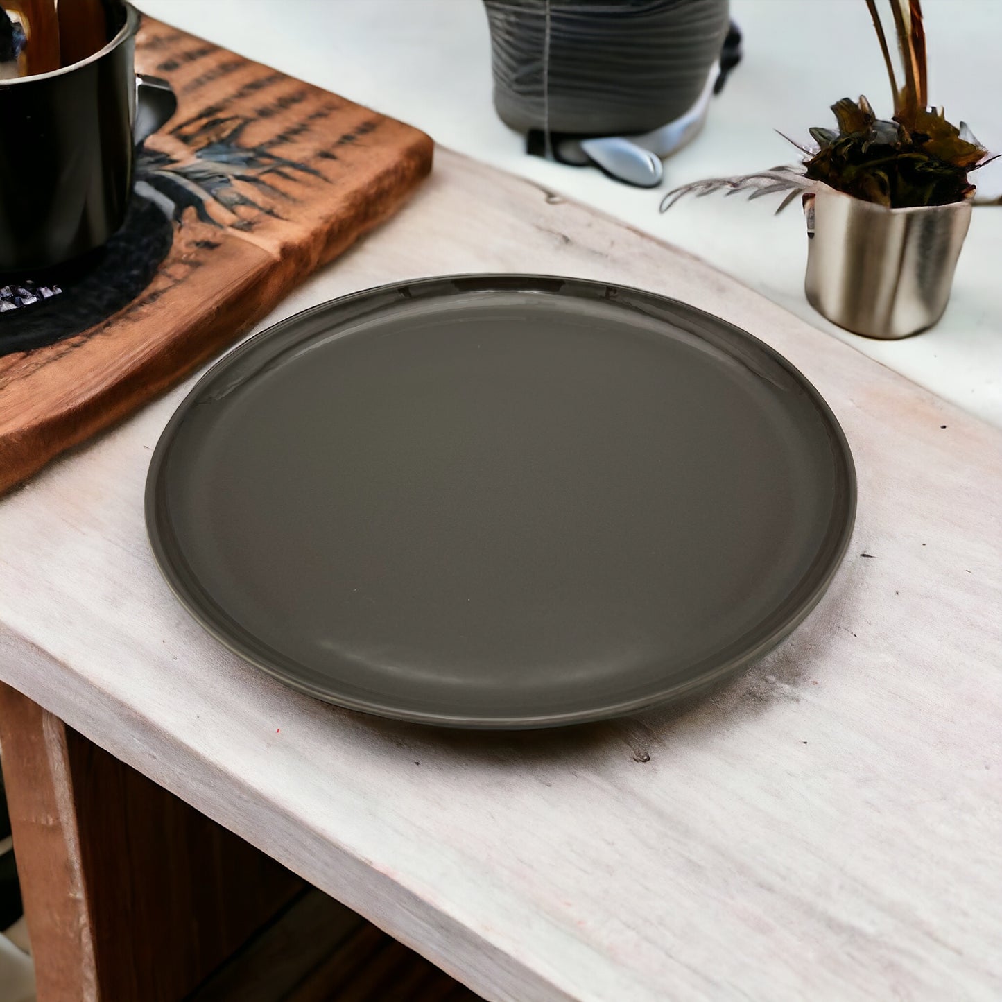 Grey Dinner Plate