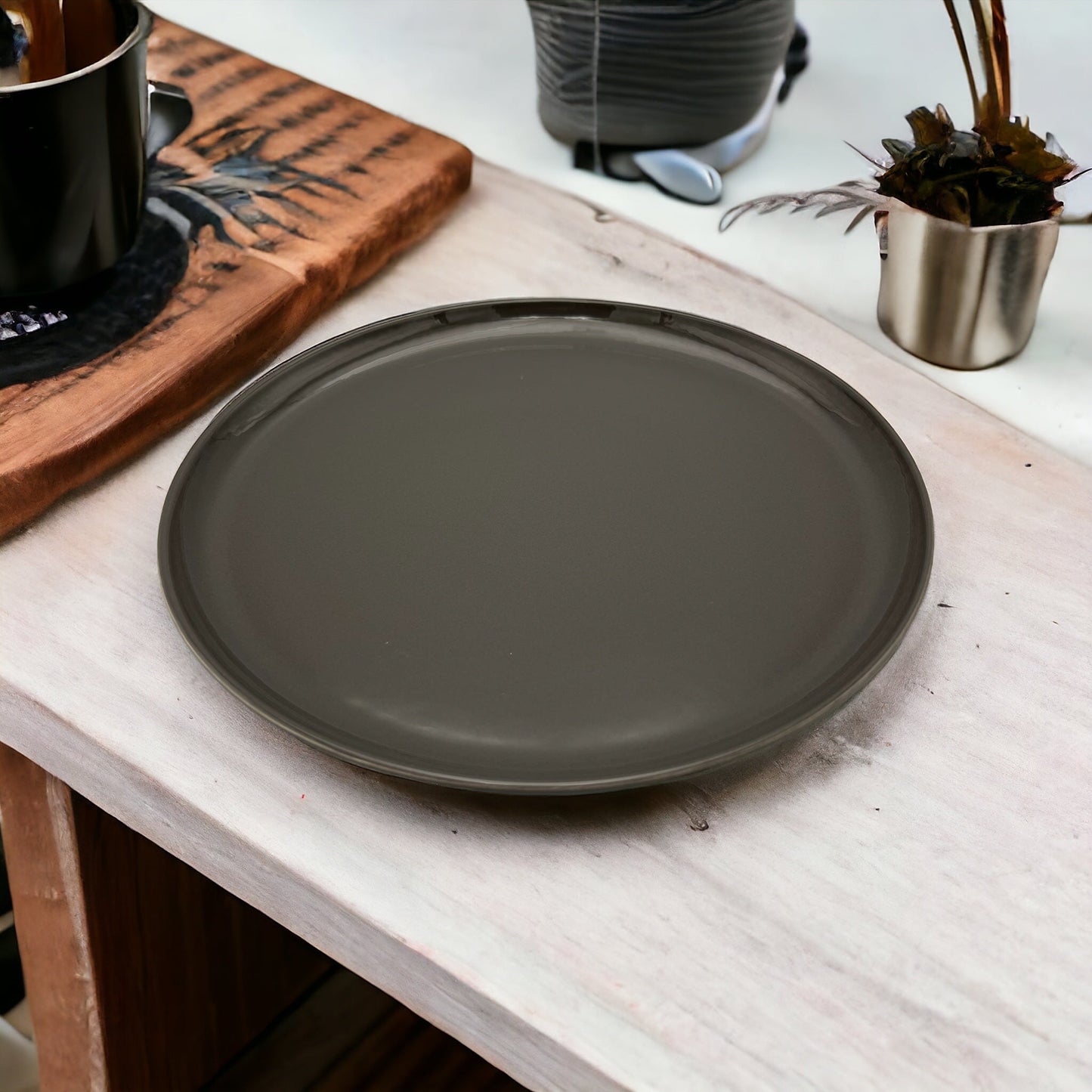 B-GRADE - Grey Dinner Plate