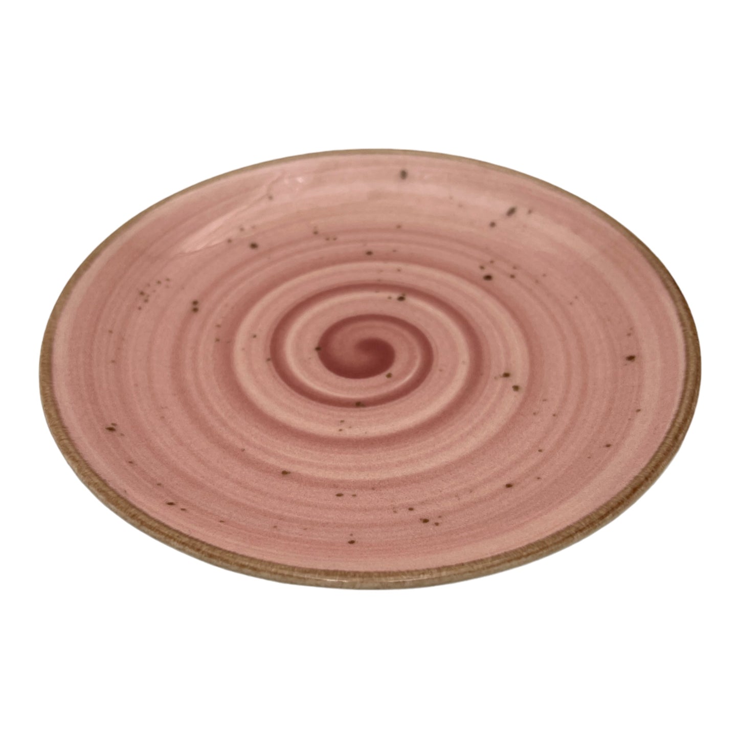 Pink Speckled Spiral Side Plate