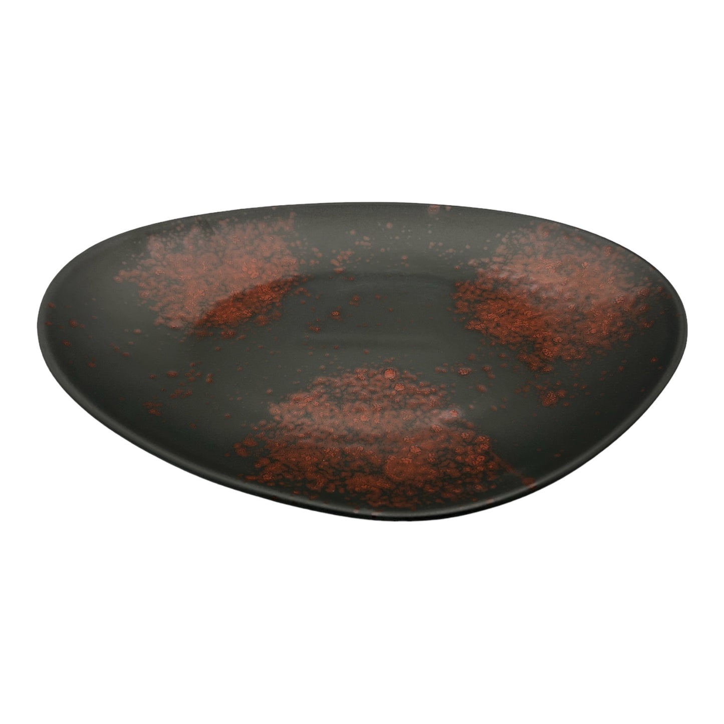 Charcoal and Red Splatter Serving Platter - Large