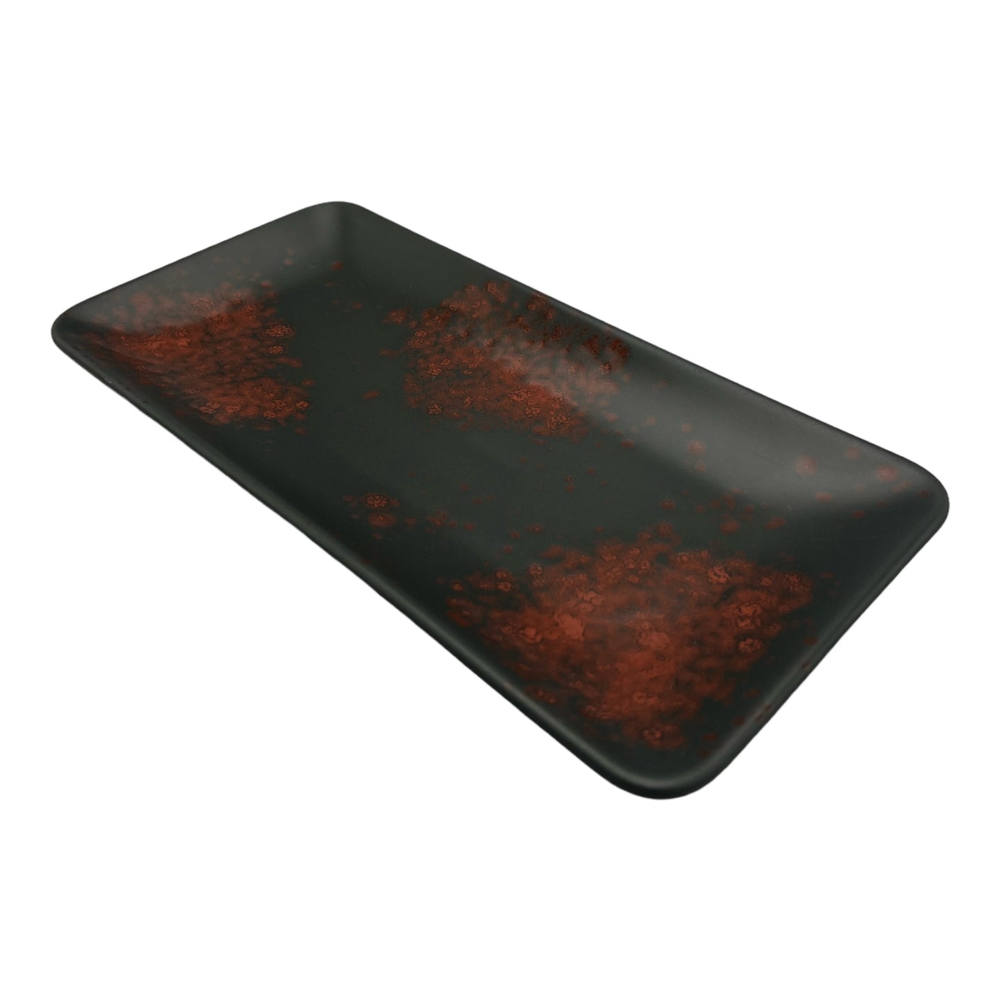 Charcoal and Red Splatter Serving Platter - Medium