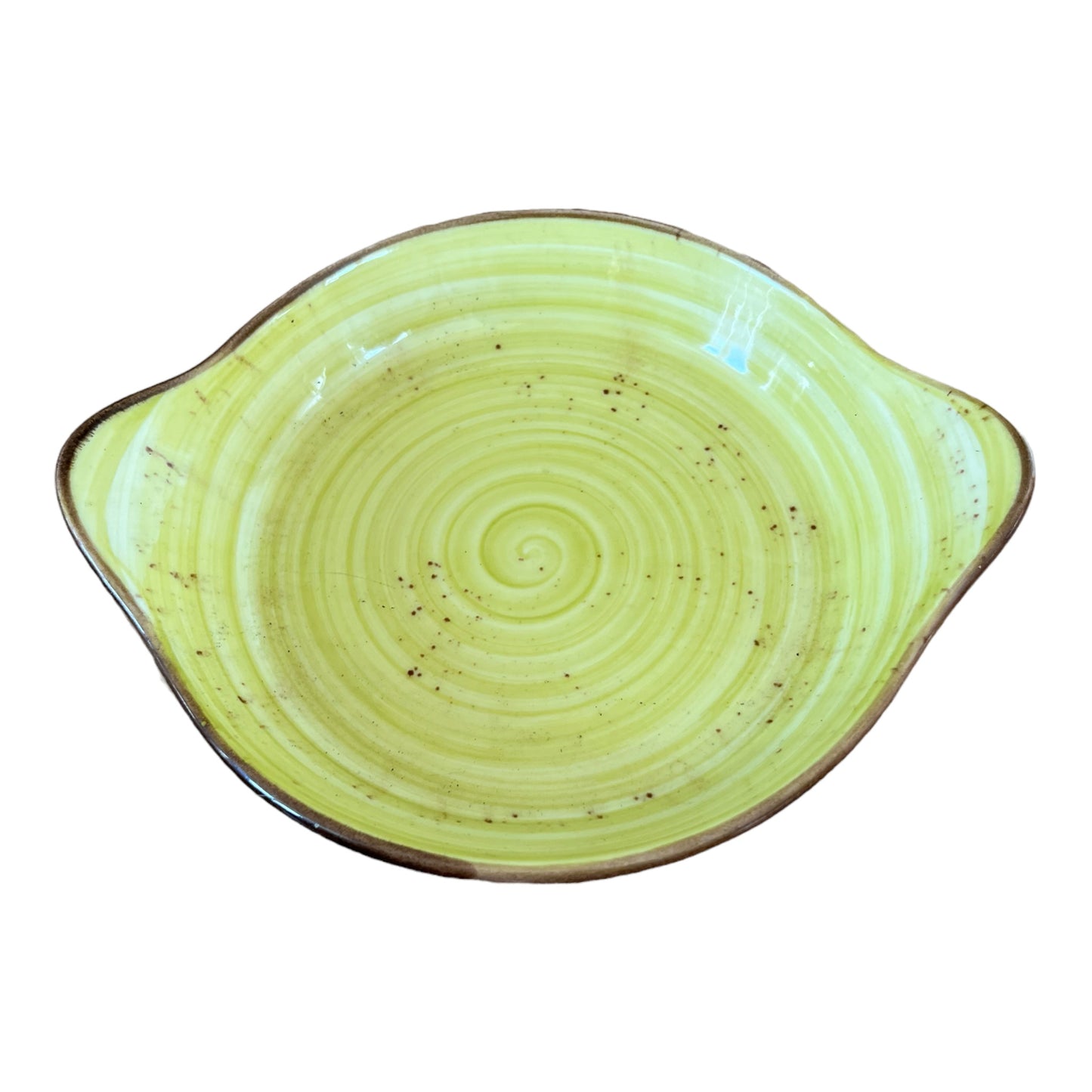 Chartreuse Round Eared Dish - Large