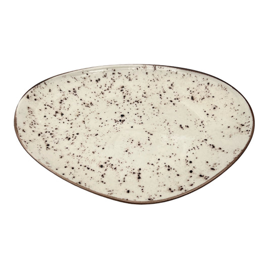 B-GRADE - Cream Speckled Serving Platter - Large