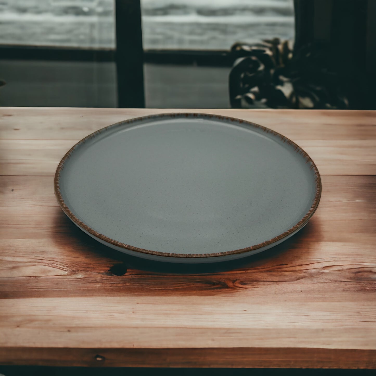 Grey Natural Dinner Plate - Medium