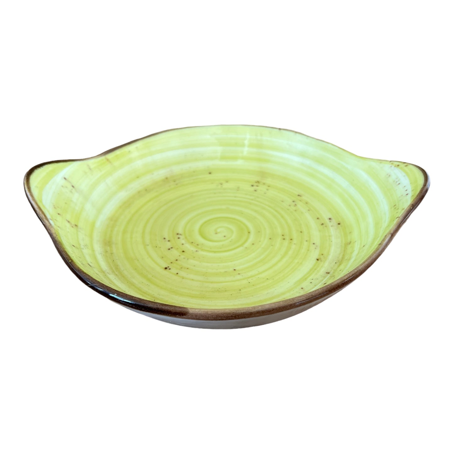 Chartreuse Round Eared Dish - Large