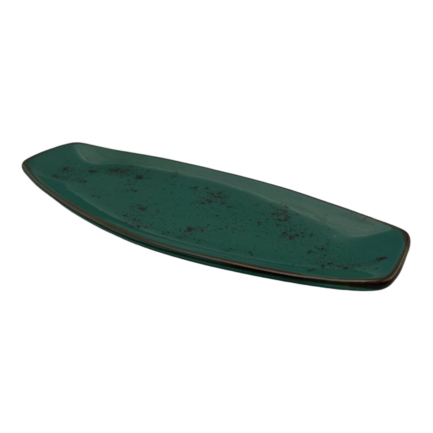 Forest Green Speckled Serving Platter - Small