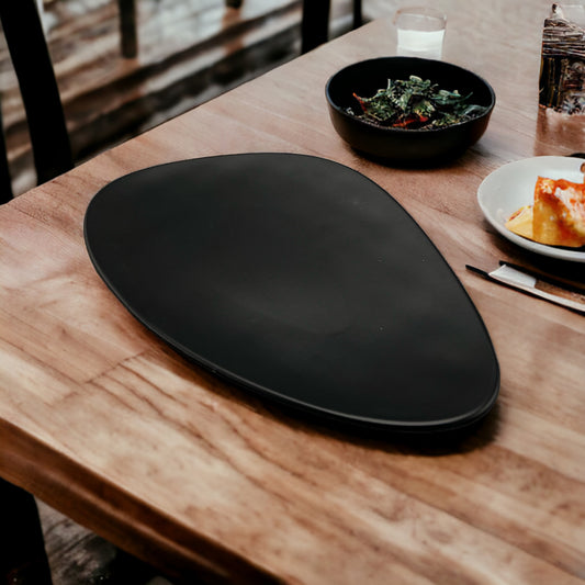 Black Serving Platter - Large