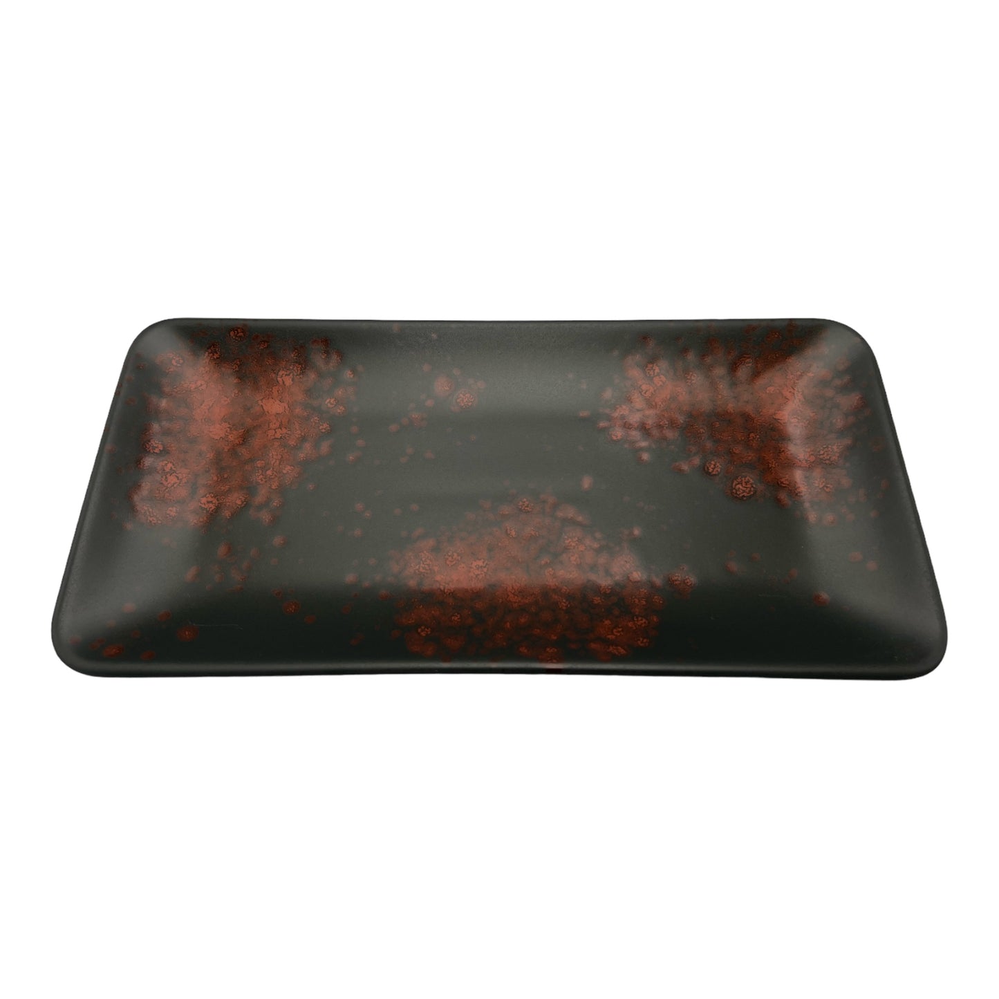 Charcoal and Red Splatter Serving Platter - Medium