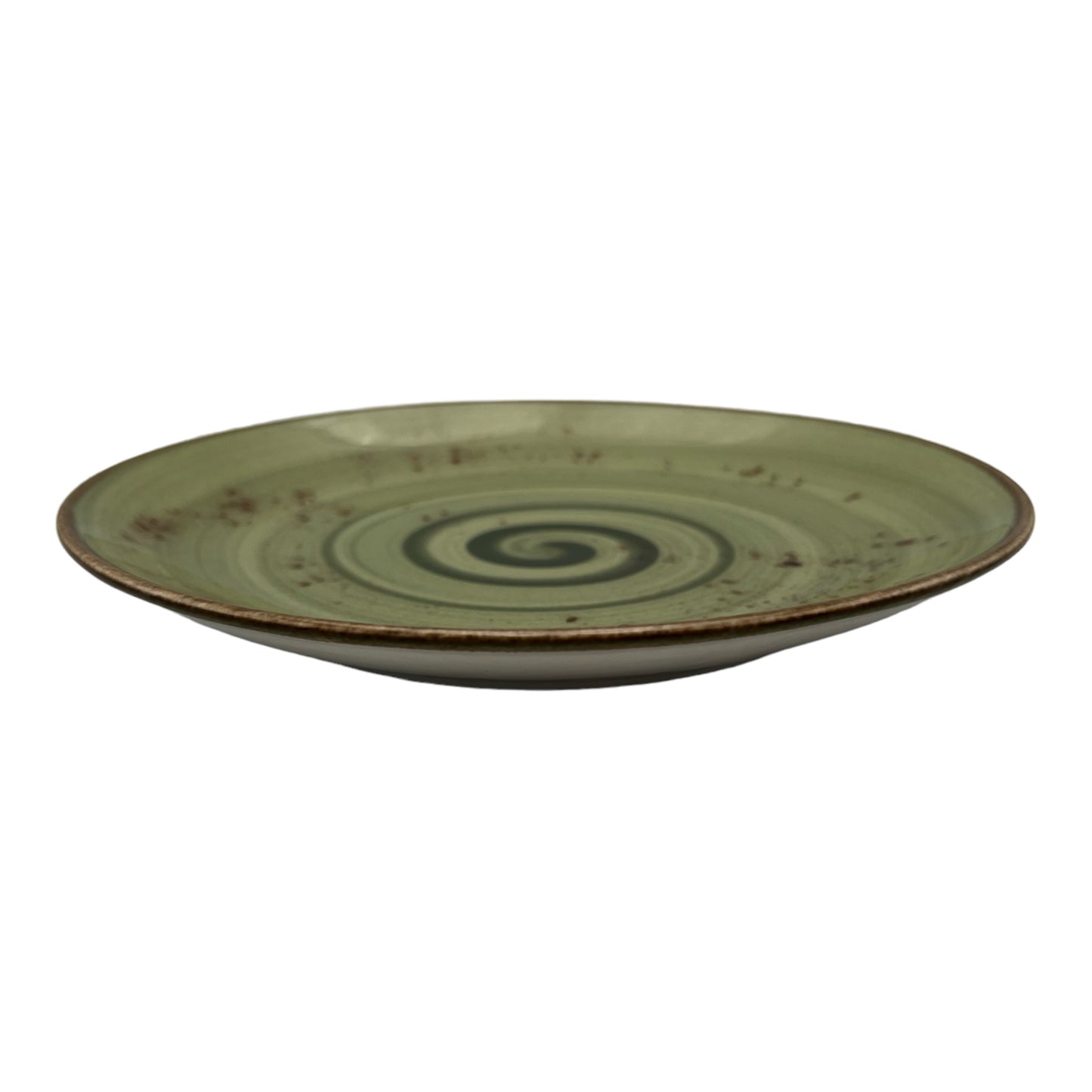 Olive Green Speckled Spiral Side Plate