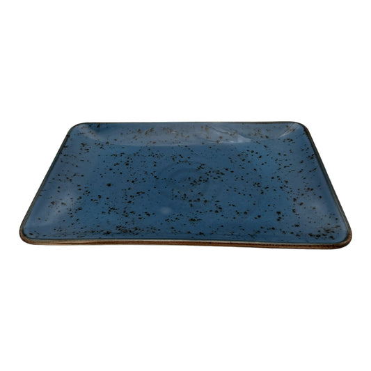 Blue Speckled Spiral Serving Platter - Large