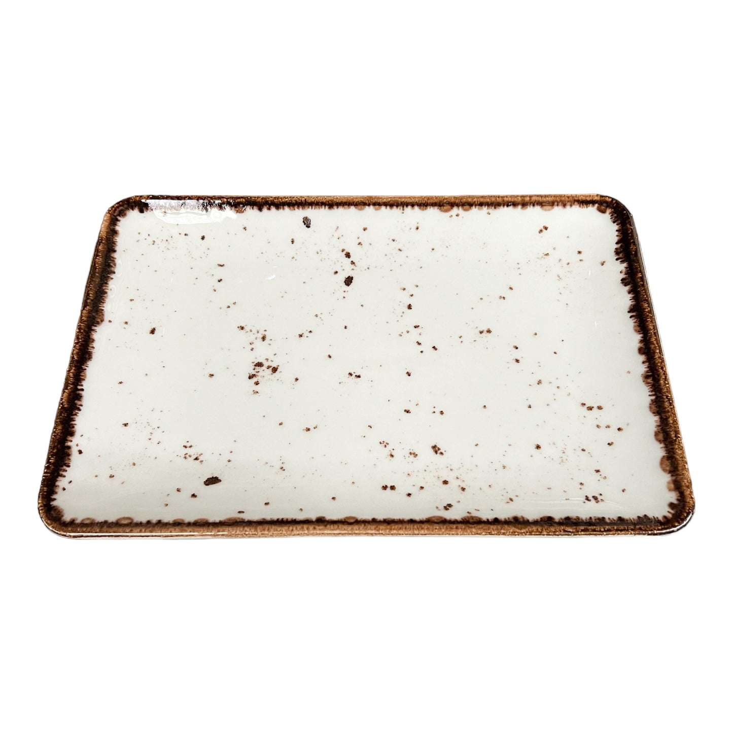 Cream Speckled Serving Platter - Large