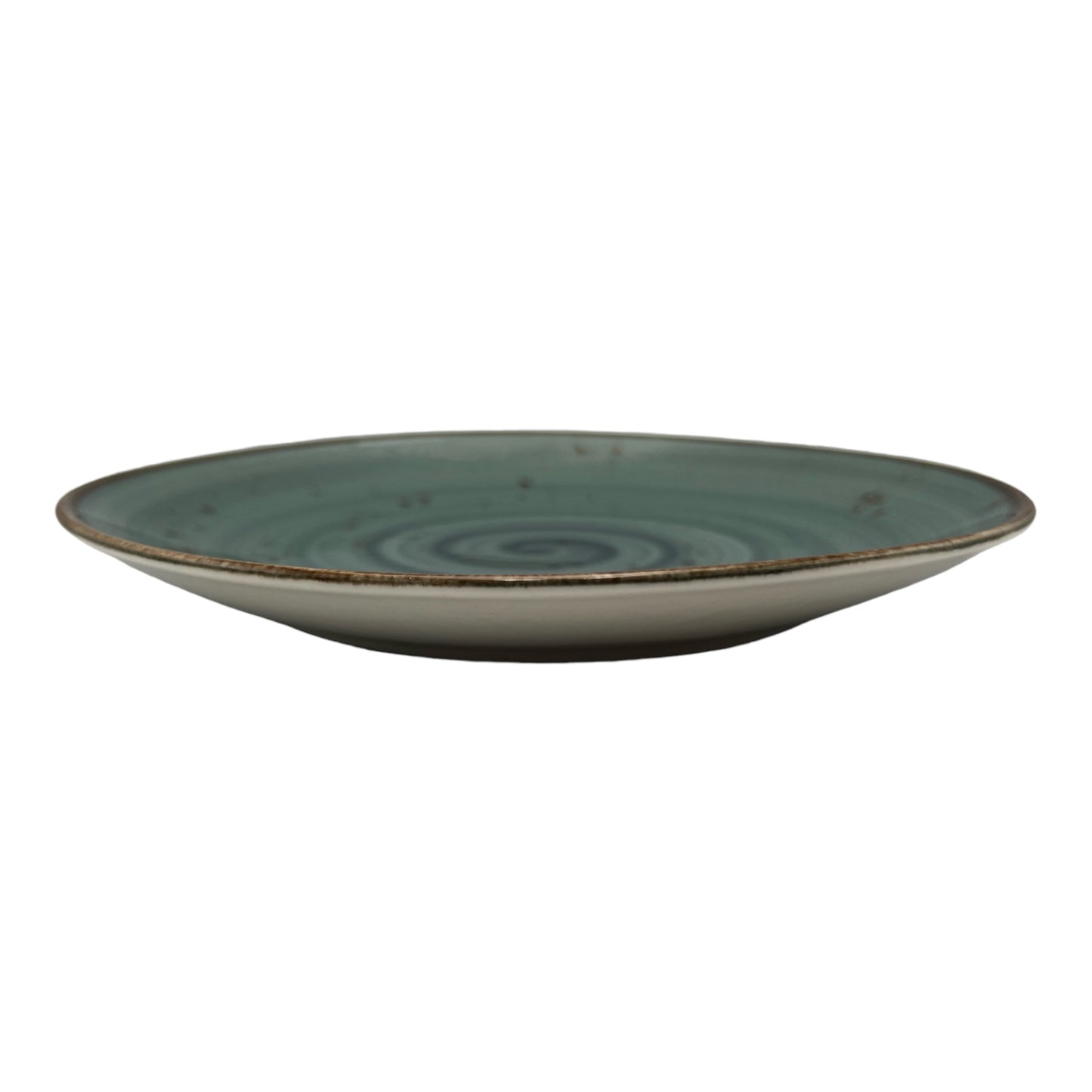 Teal Speckled Spiral Side Plate