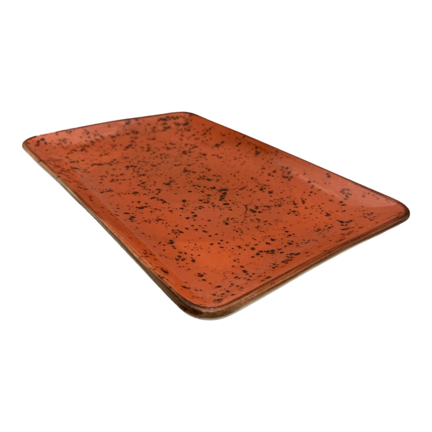 Orange Speckled Serving Platter - Large