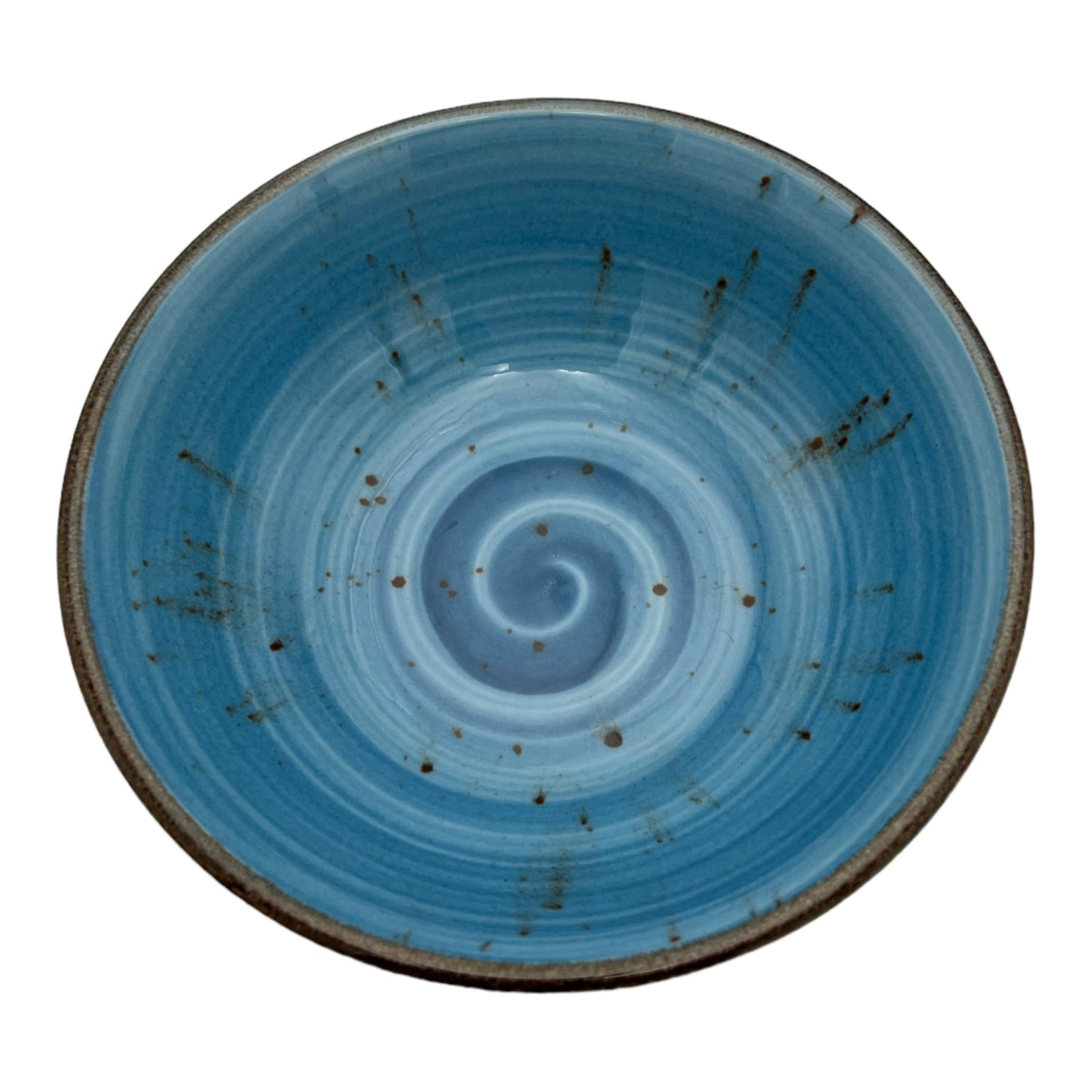 Blue Speckled Spiral Bowl