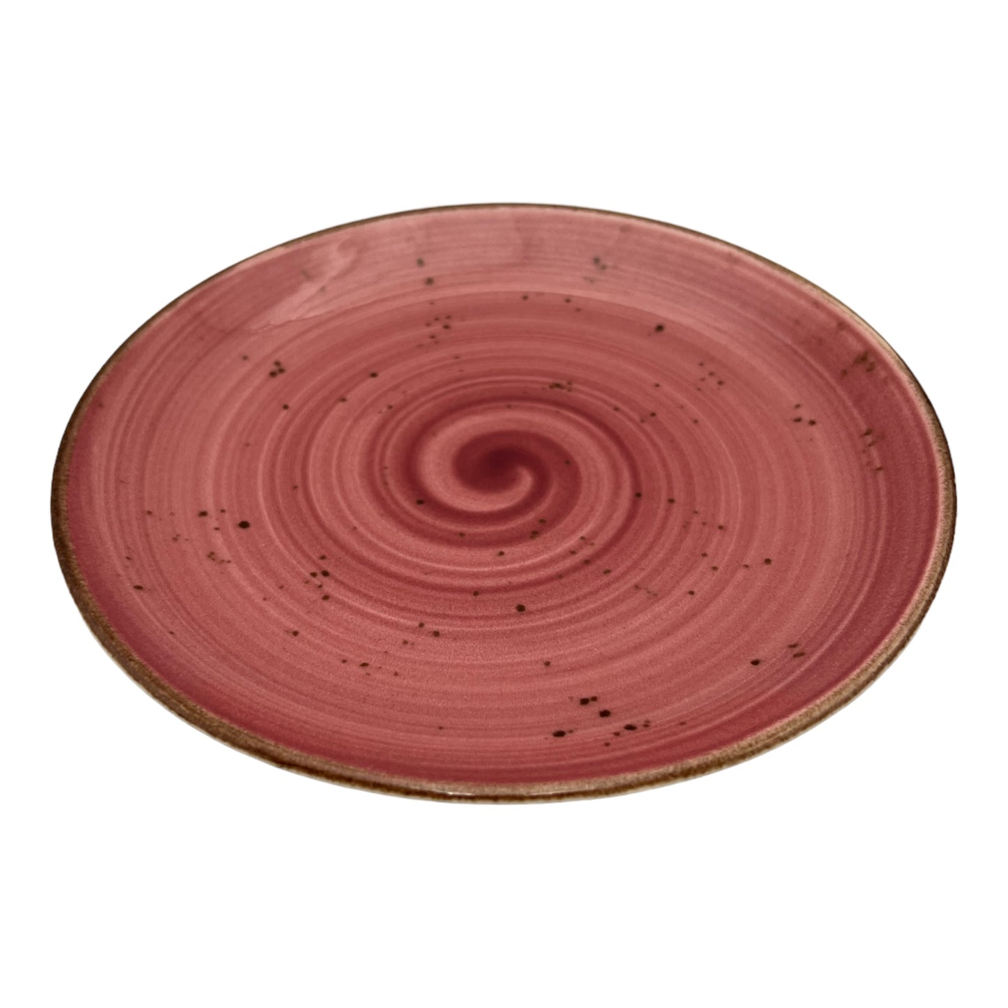 Pink Speckled Spiral Side Plate