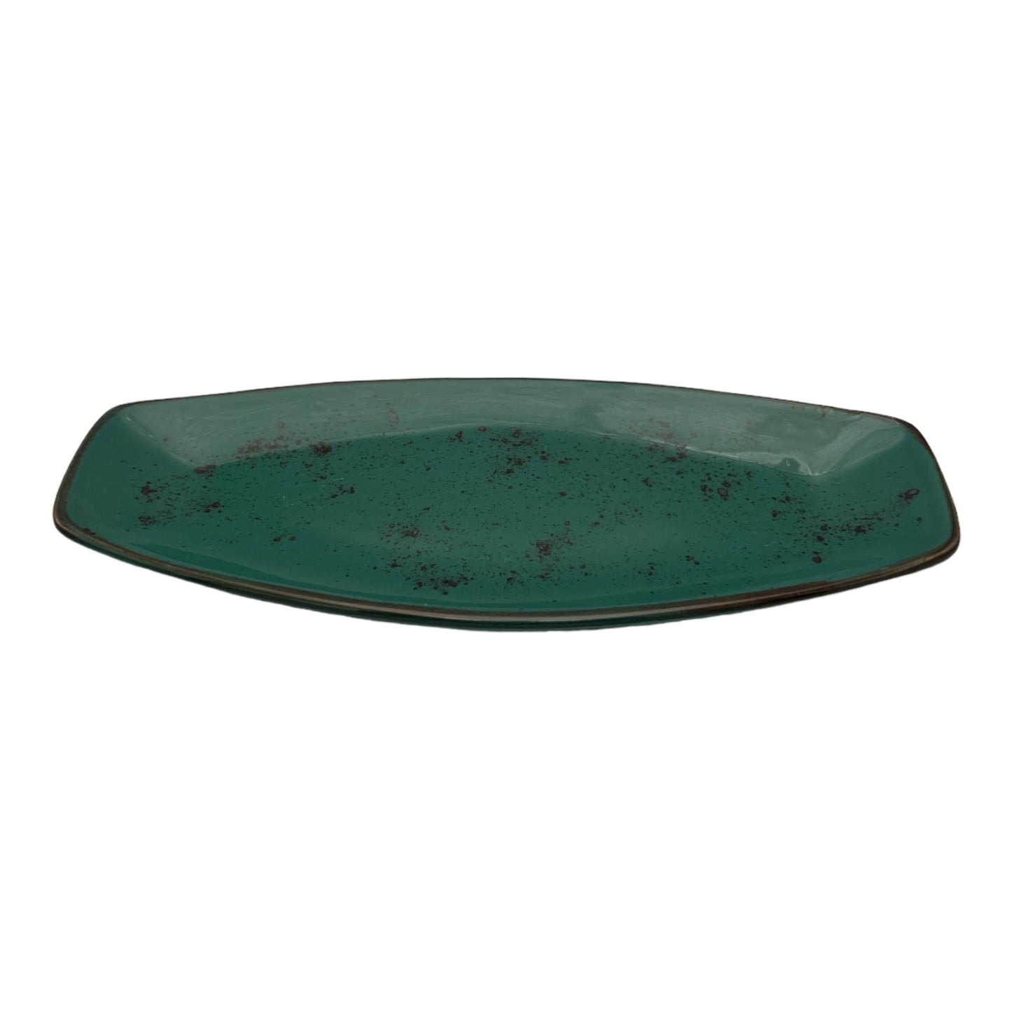 Forest Green Speckled Serving Platter - Small