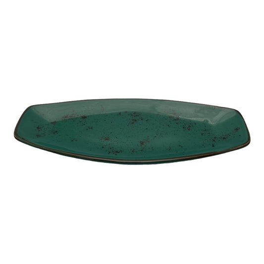 B-GRADE - Forest Green Speckled Serving Platter - Small