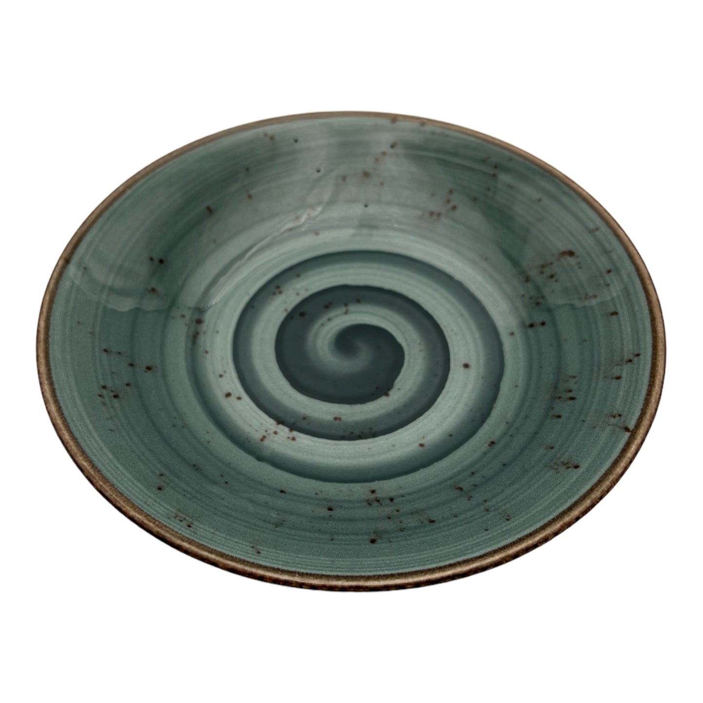 Teal Speckled Spiral Pasta Bowl - Small