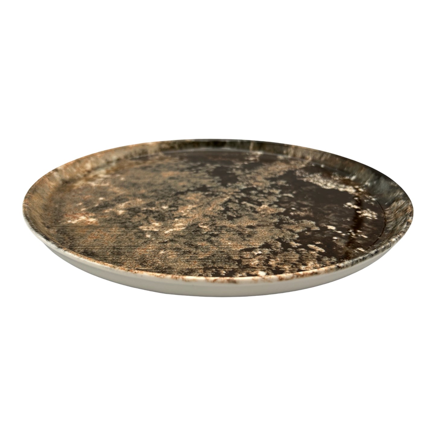 Brown Granite Patterned Dinner  Plate - Large