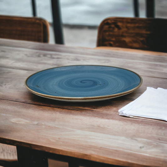 Blue Speckled Spiral Side Plate