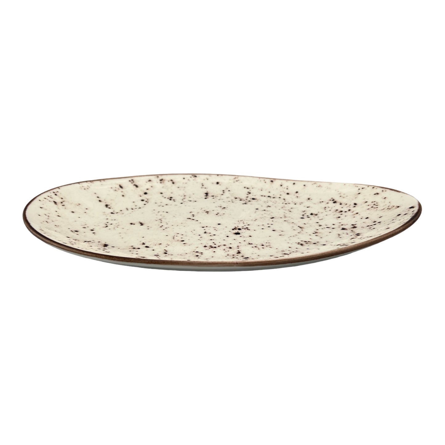 Cream Speckled Serving Platter - Large