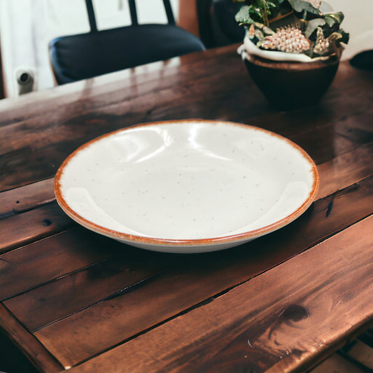 Pepper Speckled Shallow Bowl