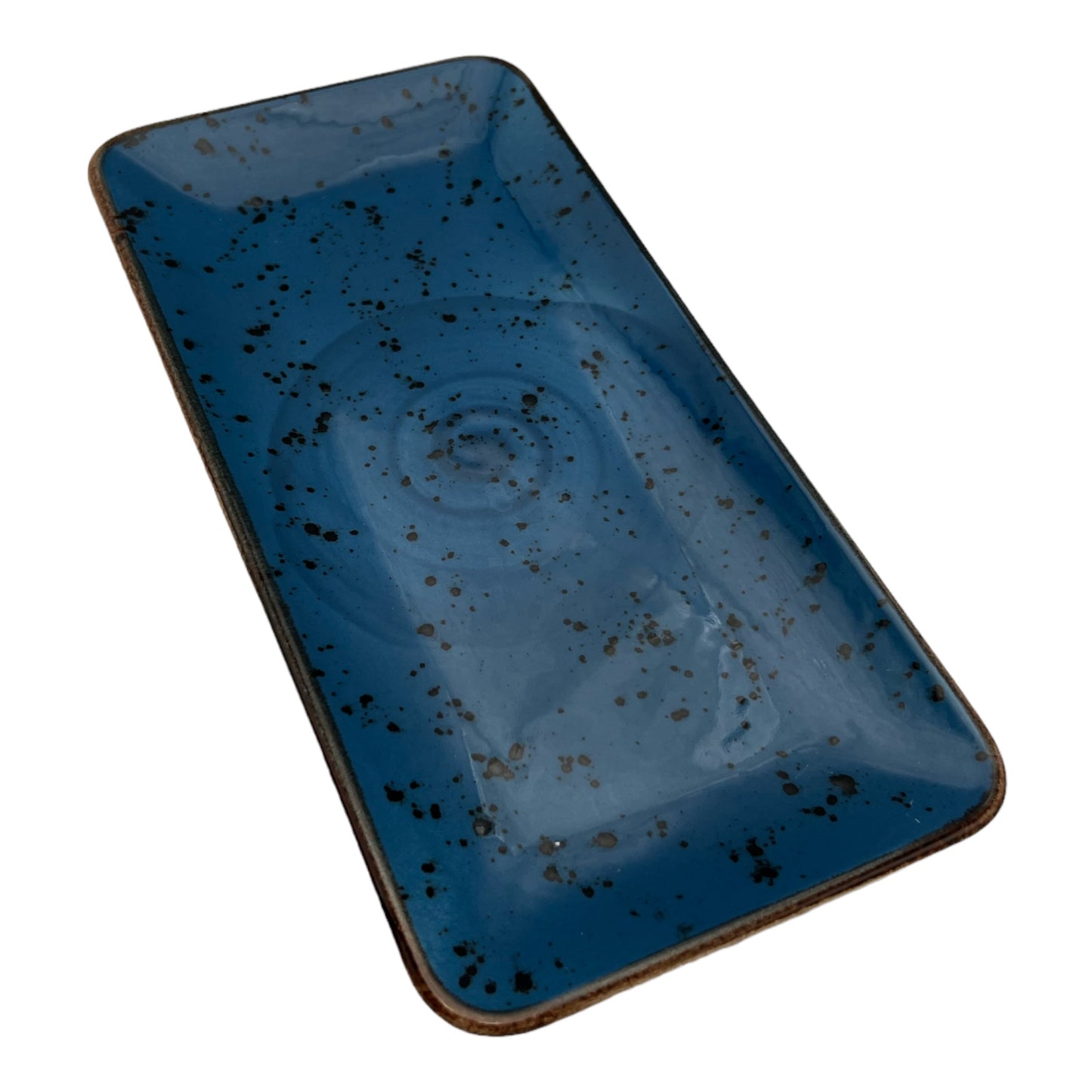 Blue Speckled Serving Platter - Medium