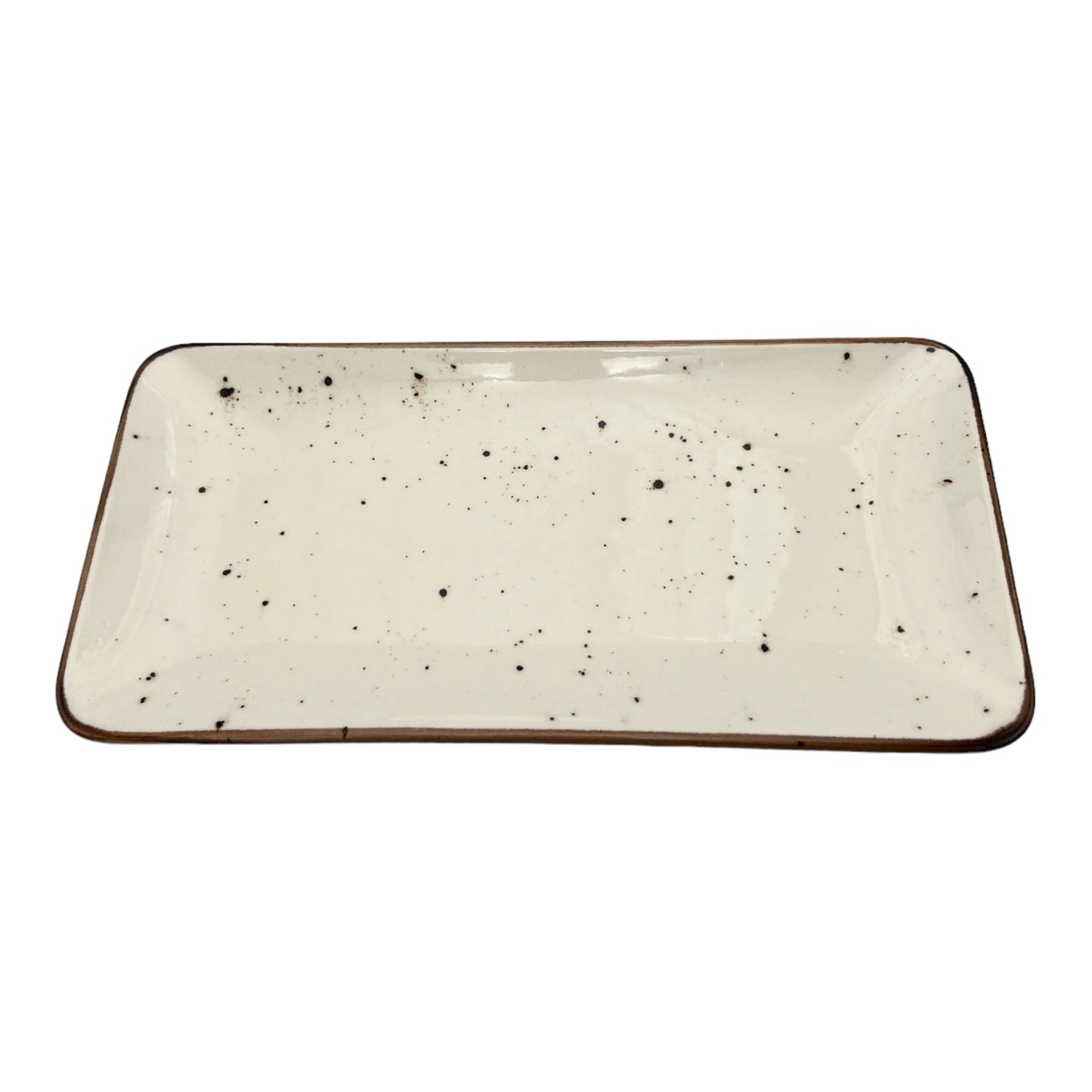 Cream Speckled Serving Platter - Medium