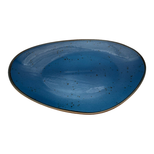 B-GRADE - Blue Speckled Serving Platter - Large