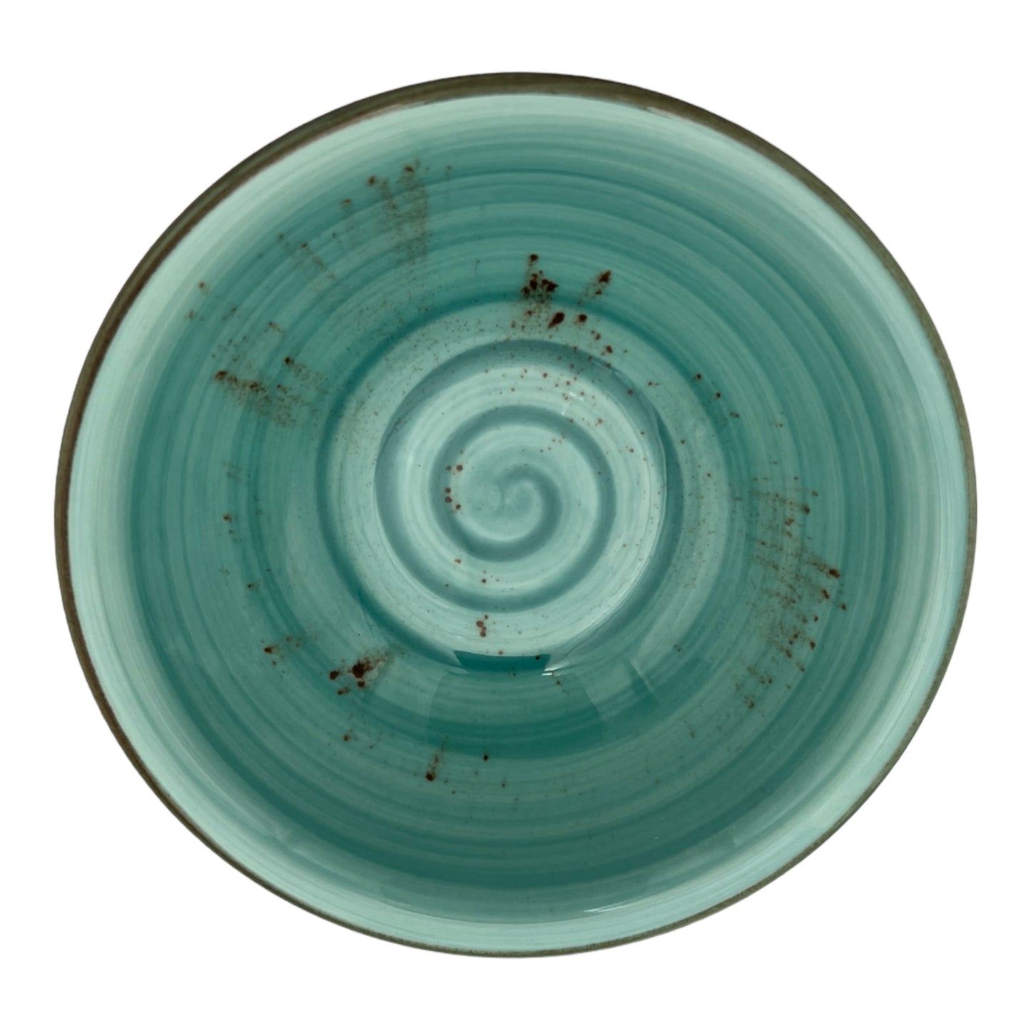 Turquoise Speckled Spiral Bowl