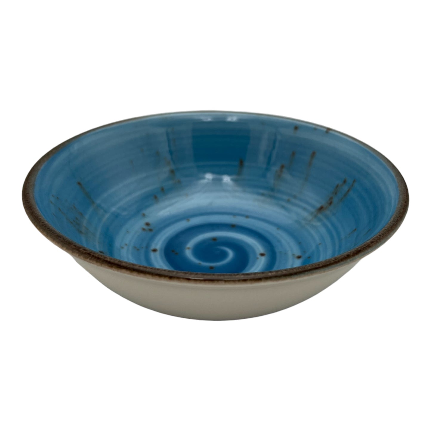 Blue Speckled Spiral Bowl