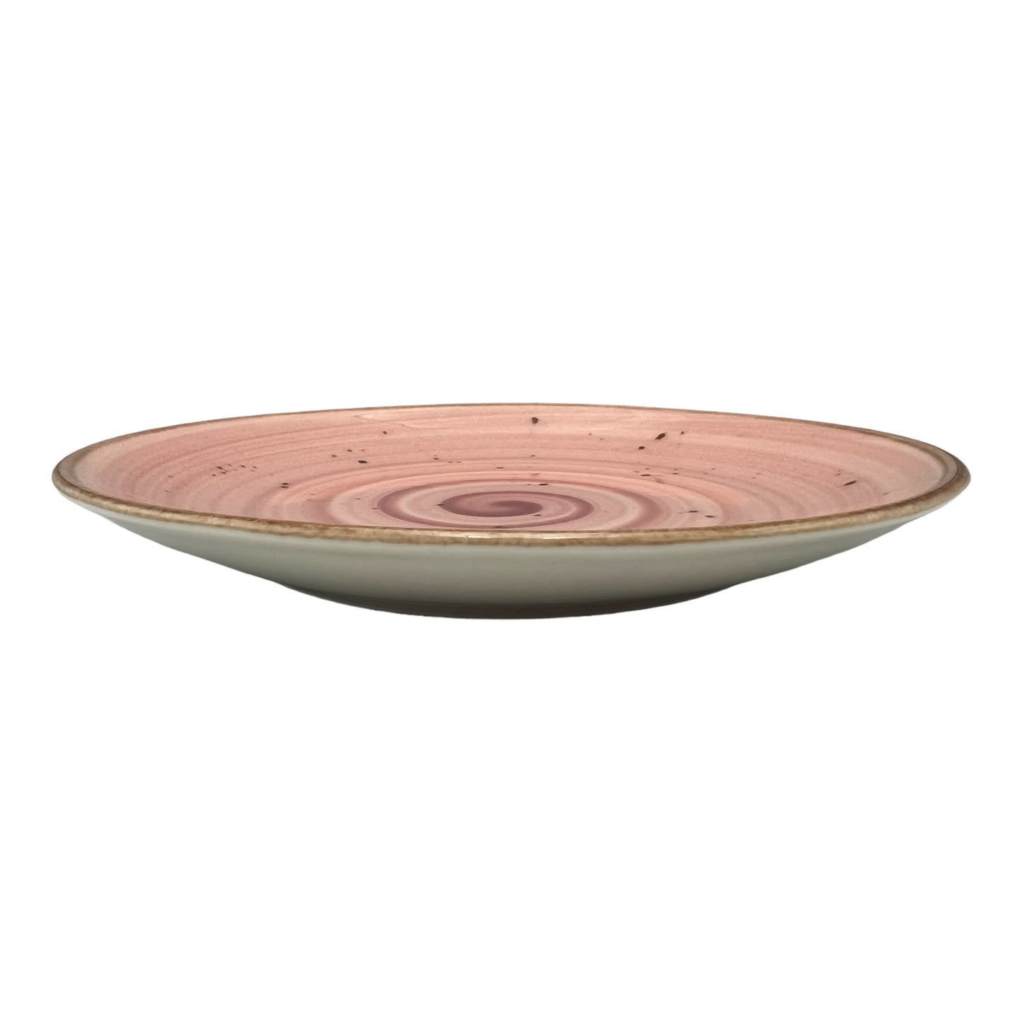 Pink Speckled Spiral Side Plate